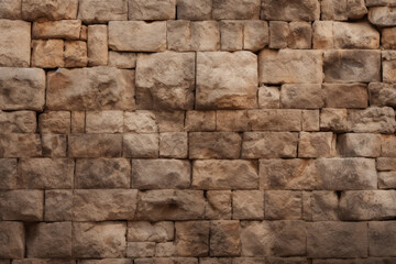 Obraz premium Processed collage of old ancient sand block wall texture in daylight. Background for banner