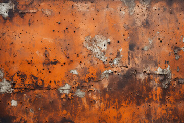 Processed collage of old rust metal wall surface texture. Background for banner, backdrop