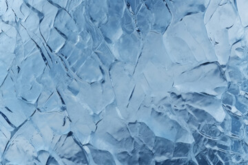 Obraz premium Processed collage of thick layer of cracked ice texture. Background for banner, backdrop or texture