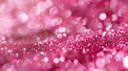 A luxurious background featuring pink glitter and bokeh lights, ideal for upscale and festive designs.