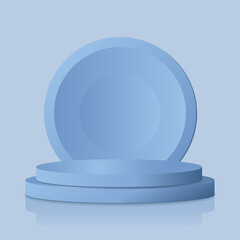 stand mockup circle design vector 