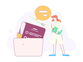 Medical characters fighting the epidemic flat vector concept operation hand drawn illustration
