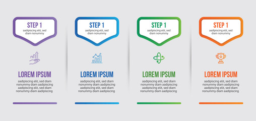 Modern Colorful Infographic Steps