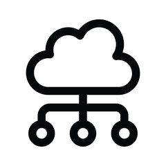 Get this creative icon of cloud network in trendy style