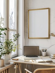 Study Desk Wall Art Mock Up