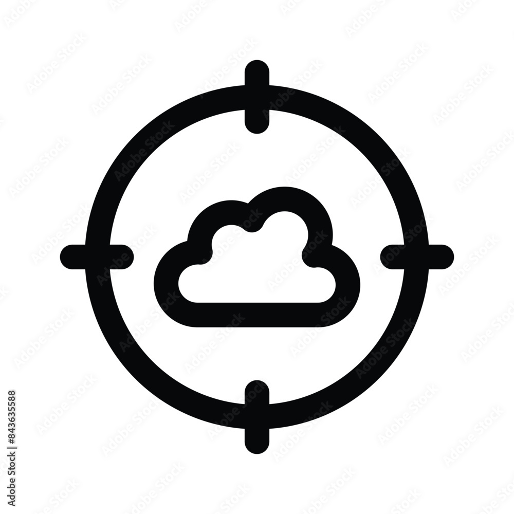 Wall mural get your hold on this beautiful icon of cloud target in editable style