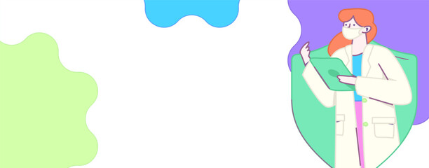 Medical characters fighting the epidemic flat vector concept operation hand drawn illustration
