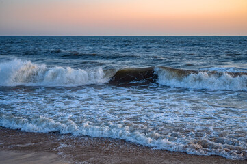 Beautiful clean golden beach of Madhavpur, Gujrat, India.