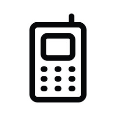 Beautifully designed icon of mobile phone in trendy style