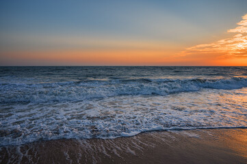 Obraz premium Beautiful clean golden beach of Madhavpur, Gujrat, India.