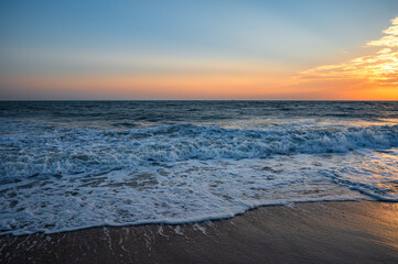 Beautiful clean golden beach of Madhavpur, Gujrat, India.