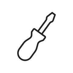 Screwdriver Icon for DIY Tools, Home Improvement, and Repair Equipment Illustrations