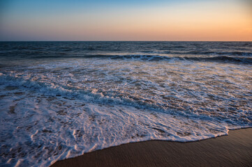 Beautiful clean golden beach of Madhavpur, Gujrat, India.