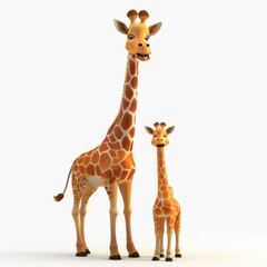 Obraz premium Giraffe. Flat vector illustration of cute animal. Baby nursery art.