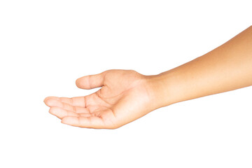 Man's hands making gestures isolated white background PNG