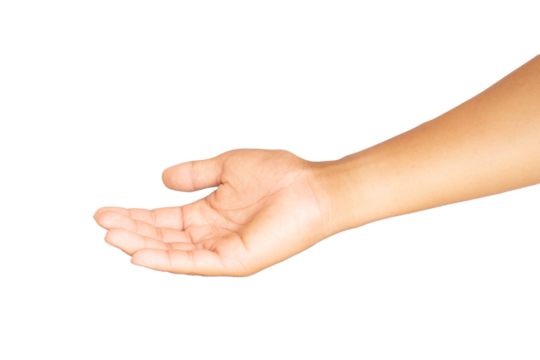 Man's hands making gestures isolated white background PNG