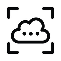 Three dots on cloud showing concept icon of cloud menu