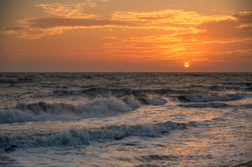 Beautiful clean golden beach of Madhavpur, Gujrat, India.