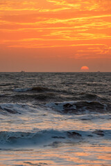 Beautiful clean golden beach of Madhavpur, Gujrat, India.