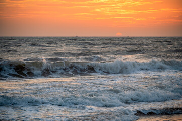 Beautiful clean golden beach of Madhavpur, Gujrat, India.