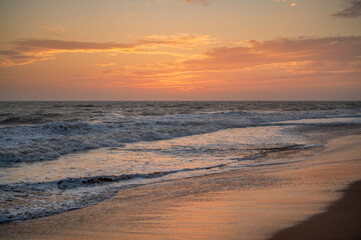 Beautiful clean golden beach of Madhavpur, Gujrat, India.