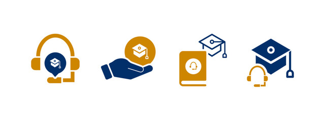 learning support icon vector illustration. service, learning, education icon concept.