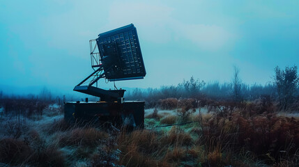 Radar system to detect enemies plane jets movement defence machinery 