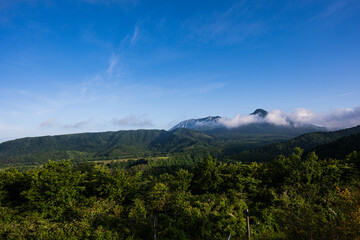 日本の鳥取県の大山の美しい風景