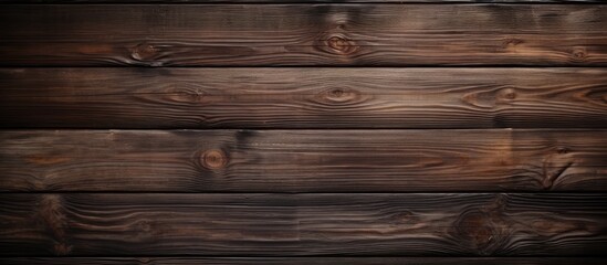 Naklejka premium A dark wooden background with empty space for text insertion. Copyspace image