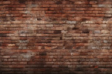 Fototapeta premium Processed collage of obsolete red brock masonry wall texture. Background for banner, backdrop