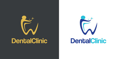 Dental creative idea logo wordmark. Dental Health, dental care and dental clinic. Logo for health, dentist and clinic.