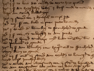 The old manuscript with handwriting