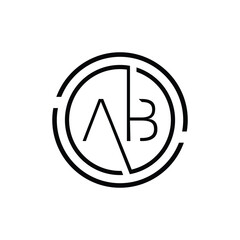 Luxury letter AB logo design.Royal premium letter AB logo design vector template