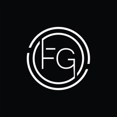 Luxury letter FG logo design.Royal premium letter FG logo design vector template