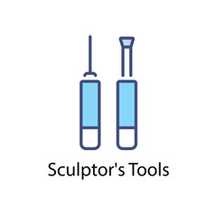 Sculptor's Tools vector icon