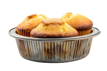 Delicious Homemade Cupcakes in a Rustic Tin