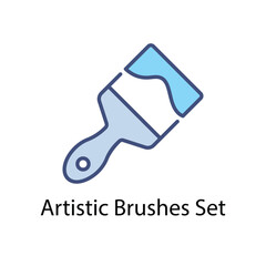 Artistic Brushes Set vector icon