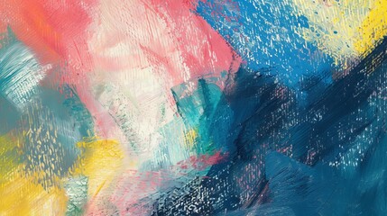 An oil pastel drawing features an abstract color background in fine art print with an impressionism style abstraction suitable for wall decor posters or surreal design boasting a
