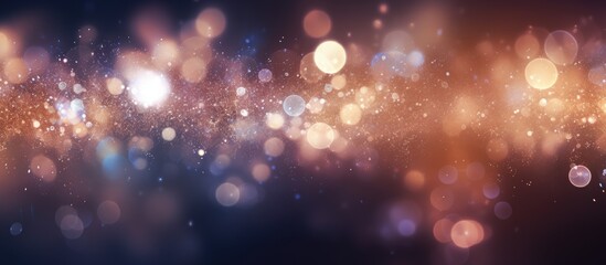 Obraz premium An elegant abstract background with bokeh lights and stars creating a textured copy space image