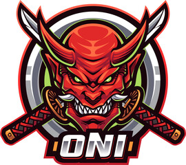 Oni head mascot