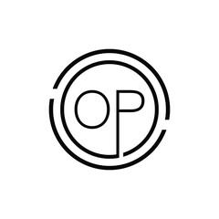 Luxury letter OP logo design.Royal premium letter OP logo design vector template