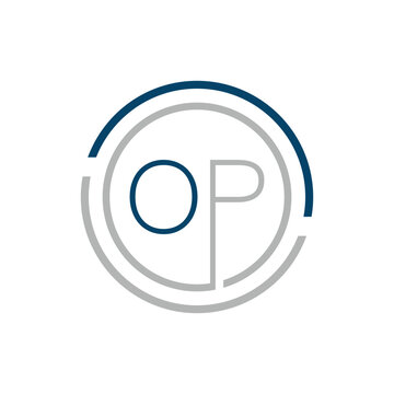 Luxury letter OP logo design.Royal premium letter OP logo design vector template