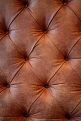 upholstery of vintage  leather sofa.