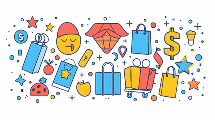 3D Flat Icon Sale Discount Illustration with Copy Space for Business Reports