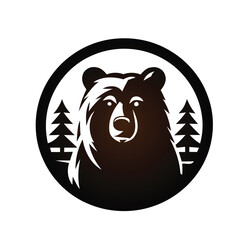 Modern professional grizzly bear logo for a sport team,
Bear stylized vector silhouette, logo template