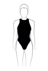 vector illustration of a female body
