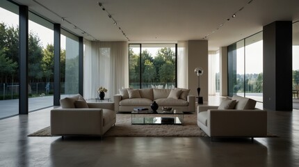 Fototapeta premium Clear minimalist modern living room