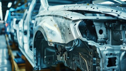 Efficient Collaboration: Detailed Stages of Car Assembly on the Automotive Production Line