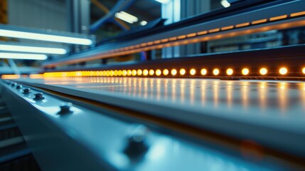 Obraz premium Precision in Printing: Detailed Inspection of Printed Materials with Natural Lighting in Dynamic Composition