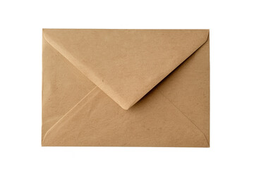 brown paper envelope on transparent background